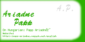 ariadne papp business card